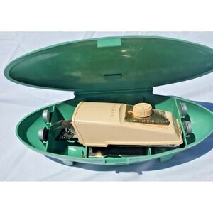 Singer Vintage‎ Buttonholer #2547925 or 2536620 with Attachments Green Case VTG